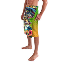 Bass Fishing Lavalava Tropical Explosion Angler Design - Wonder Print Shop