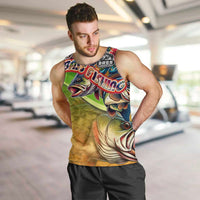 Bass Fishing Men Tank Top Tropical Explosion Angler Design - Wonder Print Shop