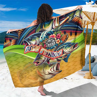 Bass Fishing Sarong Tropical Explosion Angler Design - Wonder Print Shop