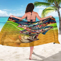 Bass Fishing Sarong Tropical Explosion Angler Design - Wonder Print Shop