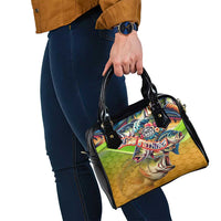 Bass Fishing Shoulder Handbag Tropical Explosion Angler Design - Wonder Print Shop