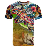 Bass Fishing T Shirt Tropical Explosion Angler Design - Wonder Print Shop