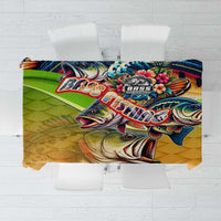 Bass Fishing Tablecloth Tropical Explosion Angler Design - Wonder Print Shop