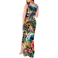 Bass Fishing Tank Maxi Dress Tropical Explosion Angler Design - Wonder Print Shop