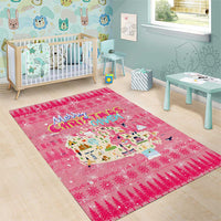 Merry Christmas Canada Area Rug Xmas Travel Map - Wonder Print Shop