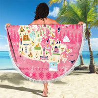 Merry Christmas Canada Beach Blanket Xmas Travel Map - Wonder Print Shop