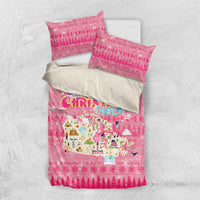 Merry Christmas Canada Bedding Set Xmas Travel Map - Wonder Print Shop