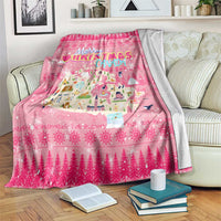 Merry Christmas Canada Blanket Xmas Travel Map - Wonder Print Shop