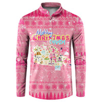 Merry Christmas Canada Button Sweatshirt Xmas Travel Map - Wonder Print Shop