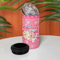 Merry Christmas Canada 4 in 1 Can Cooler Tumbler Xmas Travel Map - Wonder Print Shop