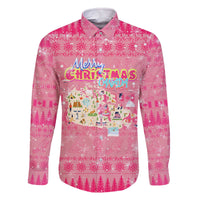 Merry Christmas Canada Family Matching Off The Shoulder Long Sleeve Dress and Hawaiian Shirt Xmas Travel Map - Wonder Print Shop