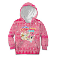 Merry Christmas Canada Kid Hoodie Xmas Travel Map - Wonder Print Shop