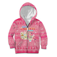 Merry Christmas Canada Kid Hoodie Xmas Travel Map - Wonder Print Shop