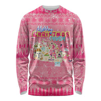 Merry Christmas Canada Long Sleeve Shirt Xmas Travel Map - Wonder Print Shop