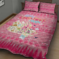 Merry Christmas Canada Quilt Bed Set Xmas Travel Map - Wonder Print Shop