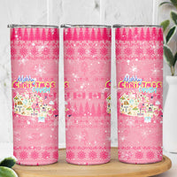 Merry Christmas Canada Skinny Tumbler Xmas Travel Map - Wonder Print Shop