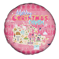 Merry Christmas Canada Spare Tire Cover Xmas Travel Map - Wonder Print Shop