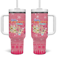 Merry Christmas Canada Tumbler With Handle Xmas Travel Map - Wonder Print Shop