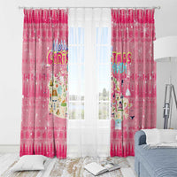 Merry Christmas Canada Window Curtain Xmas Travel Map - Wonder Print Shop