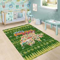 Merry Christmas Switzerland Area Rug Xmas Travel Map - Wonder Print Shop