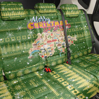 Merry Christmas Switzerland Back Car Seat Cover Xmas Travel Map - Wonder Print Shop