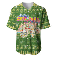Merry Christmas Switzerland Baseball Jersey Xmas Travel Map - Wonder Print Shop