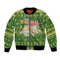 Merry Christmas Switzerland Bomber Jacket Xmas Travel Map - Wonder Print Shop