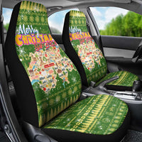 Merry Christmas Switzerland Car Seat Cover Xmas Travel Map - Wonder Print Shop