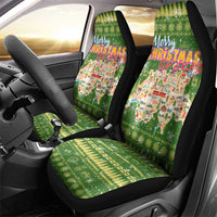 Merry Christmas Switzerland Car Seat Cover Xmas Travel Map - Wonder Print Shop