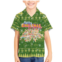 Merry Christmas Switzerland Family Matching Mermaid Dress and Hawaiian Shirt Xmas Travel Map - Wonder Print Shop