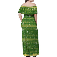 Merry Christmas Switzerland Family Matching Off Shoulder Maxi Dress and Hawaiian Shirt Xmas Travel Map - Wonder Print Shop