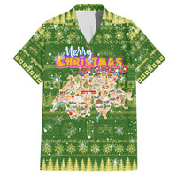 Merry Christmas Switzerland Family Matching Short Sleeve Bodycon Dress and Hawaiian Shirt Xmas Travel Map - Wonder Print Shop