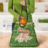 Merry Christmas Switzerland Grocery Bag Xmas Travel Map - Wonder Print Shop