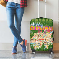 Merry Christmas Switzerland Luggage Cover Xmas Travel Map - Wonder Print Shop