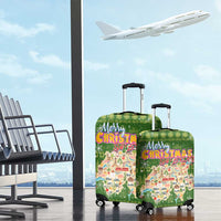 Merry Christmas Switzerland Luggage Cover Xmas Travel Map - Wonder Print Shop