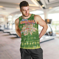 Merry Christmas Switzerland Men Tank Top Xmas Travel Map - Wonder Print Shop