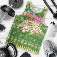 Merry Christmas Switzerland Men Tank Top Xmas Travel Map - Wonder Print Shop