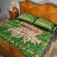 Merry Christmas Switzerland Quilt Bed Set Xmas Travel Map - Wonder Print Shop