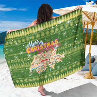 Merry Christmas Switzerland Sarong Xmas Travel Map - Wonder Print Shop