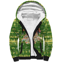 Merry Christmas Switzerland Sherpa Hoodie Xmas Travel Map - Wonder Print Shop