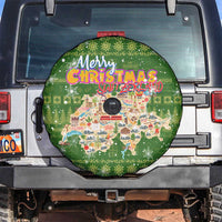 Merry Christmas Switzerland Spare Tire Cover Xmas Travel Map - Wonder Print Shop