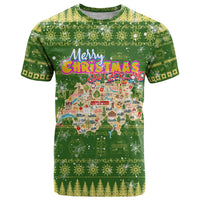 Merry Christmas Switzerland T Shirt Xmas Travel Map - Wonder Print Shop