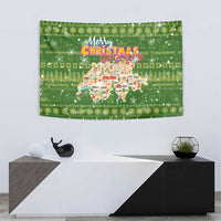 Merry Christmas Switzerland Tapestry Xmas Travel Map - Wonder Print Shop