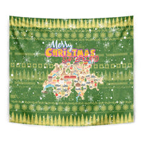 Merry Christmas Switzerland Tapestry Xmas Travel Map - Wonder Print Shop