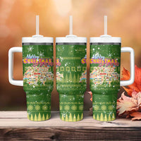 Merry Christmas Switzerland Tumbler With Handle Xmas Travel Map - Wonder Print Shop