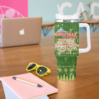 Merry Christmas Switzerland Tumbler With Handle Xmas Travel Map - Wonder Print Shop