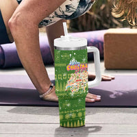 Merry Christmas Switzerland Tumbler With Handle Xmas Travel Map - Wonder Print Shop