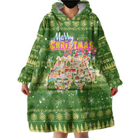 Merry Christmas Switzerland Wearable Blanket Hoodie Xmas Travel Map - Wonder Print Shop
