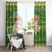 Merry Christmas Switzerland Window Curtain Xmas Travel Map - Wonder Print Shop