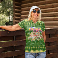 Merry Christmas Switzerland Women Polo Shirt Xmas Travel Map - Wonder Print Shop